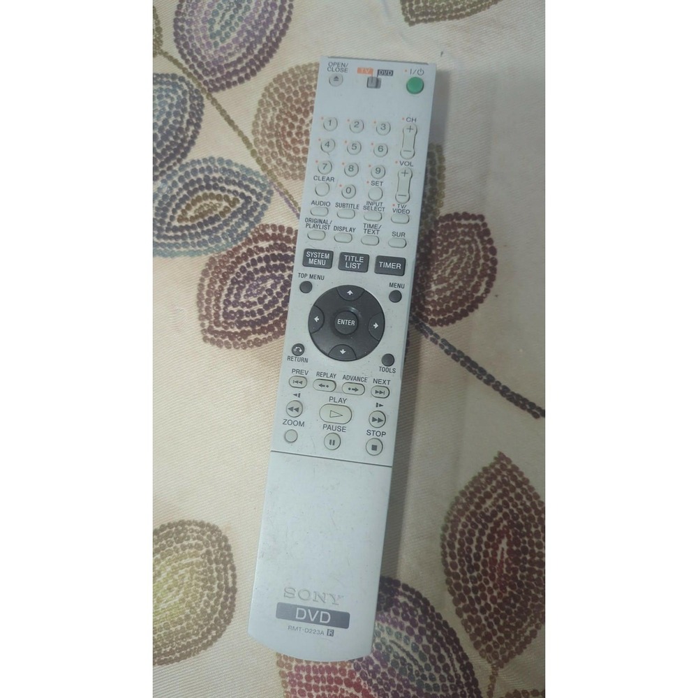 Sony RMT-D223A DVD Player Remote Control Light Gray Replacement Controller